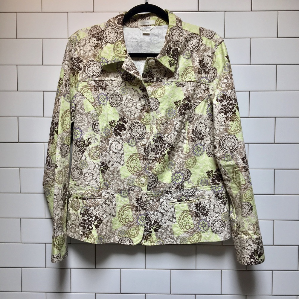 Christopher & Banks Floral Patterned Blazer